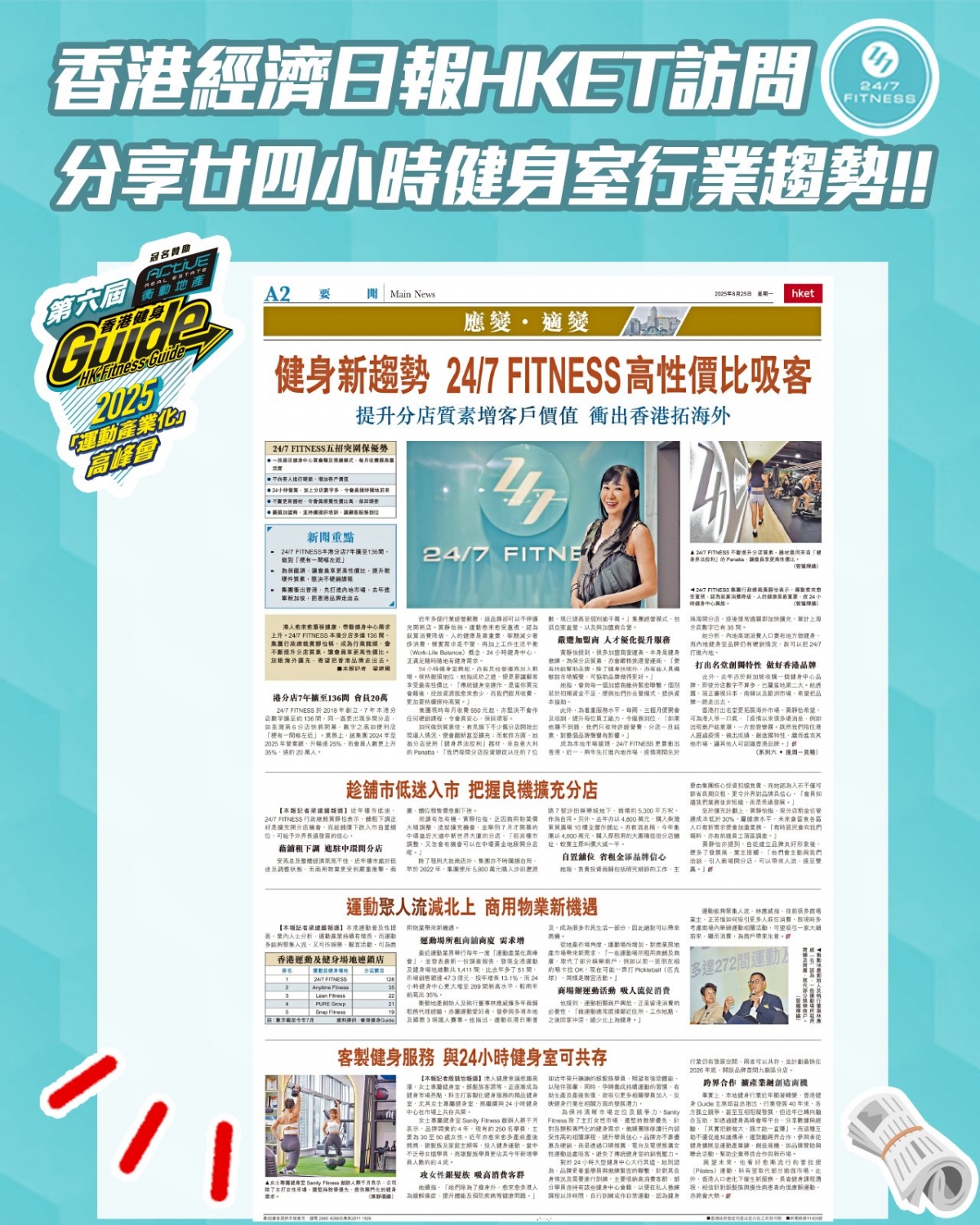 香港經濟日報HKET X 24/7 FITNESS！